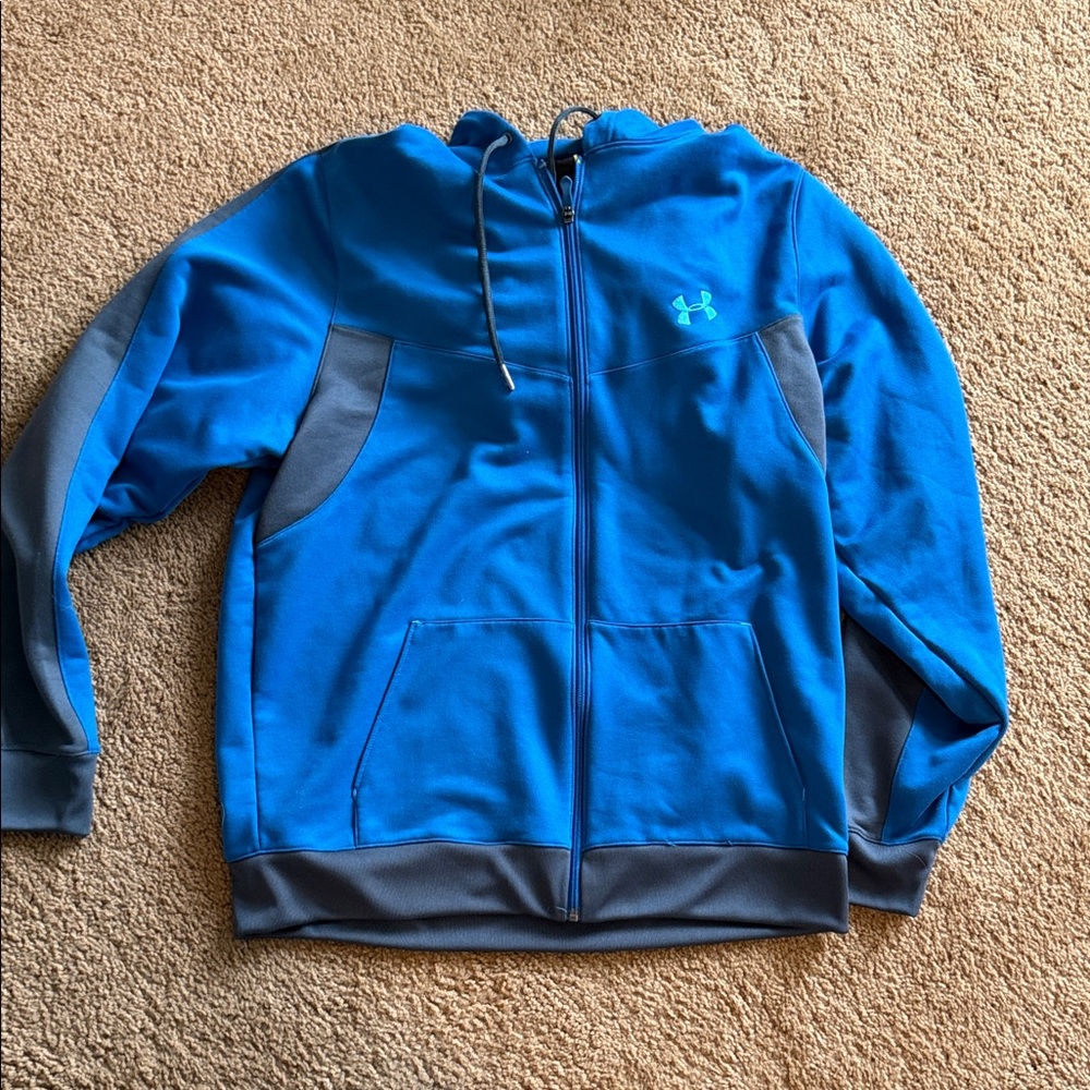 Under Armour Blue and Gray Athletic Hoodie